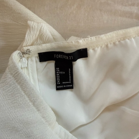 Cream Strapless Ruffle Romper - Picture 2 of 7